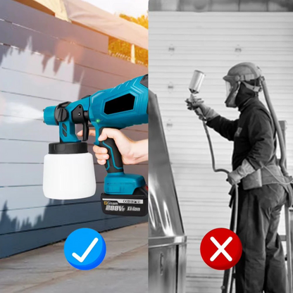 Pistola de pintura inalámbrica con ajuste de flujo y tres modos de pulverización