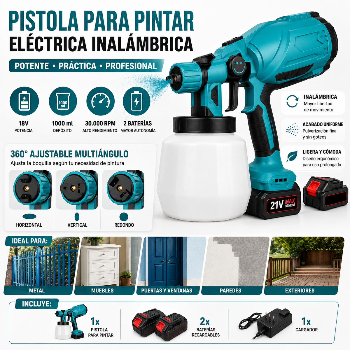 Pack pistola pulverizadora con kit anticorrosivo y restaurador de plásticos